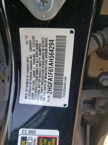 2HGFA1F61AH564294 - 2010 HONDA CIVIC LX-S Qara foto 12