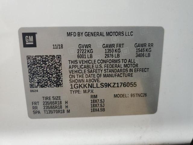 1GKKNLLS9KZ176055 - 2019 GMC ACADIA SLE Ақ фото 14