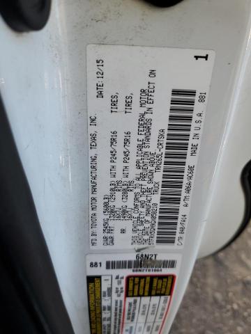 5TFRX5GN9GX058210 - 2016 TOYOTA TACOMA ACCESS CAB თეთრი ფოტო 12