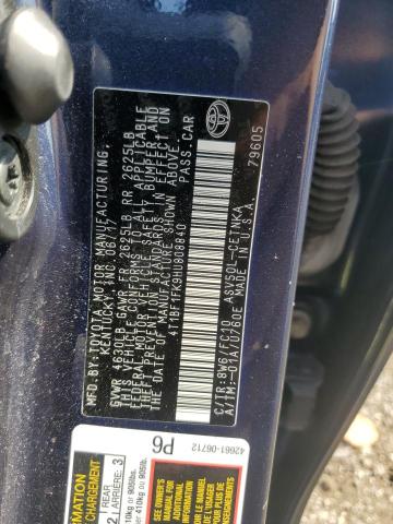 4T1BF1FK9HU808840 - 2017 TOYOTA CAMRY LE Bleu photo 13