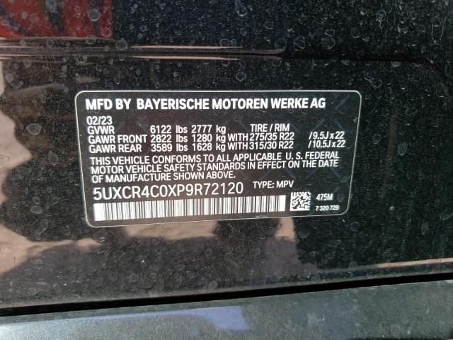 5UXCR4C0XP9R72120 - 2023 BMW X5 SDRIVE 40I BLACK photo 12