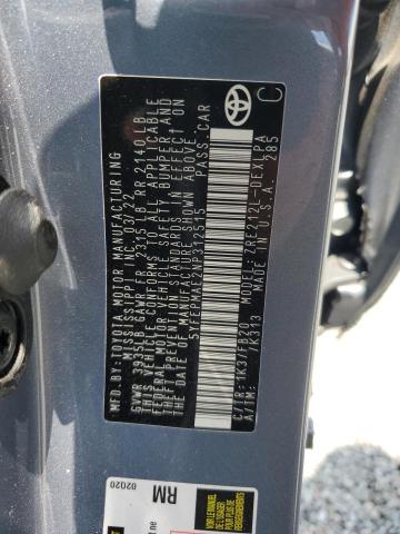 5YFEPMAE2NP312515 - 2022 TOYOTA COROLLA LE Mavi fotoğraf 13