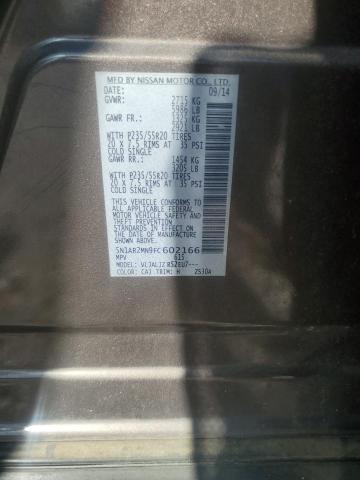 5N1AR2MN9FC602166 - 2015 NISSAN PATHFINDER S 棕色 照片 13