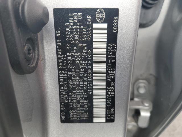 4T1G11AK0PU161898 - 2023 TOYOTA CAMRY SE NIGHT SHADE SILVER photo 12