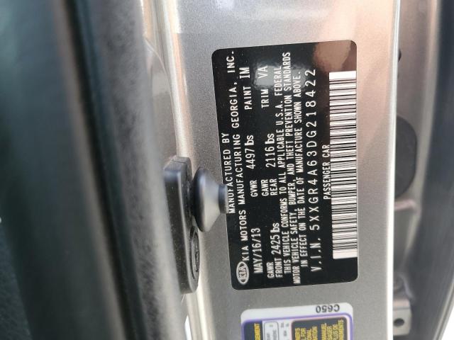 5XXGR4A63DG218422 - 2013 KIA OPTIMA SX Szary zdjęcie 12