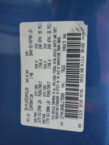 1D7HA18N96J178360 - 2006 DODGE RAM 1500 ST BLUE photo 12