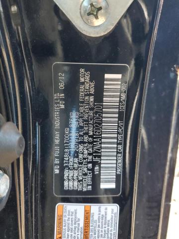 JF1ZNAA16D2705701 - 2013 TOYOTA SCION FR-S შავი ფოტო 12