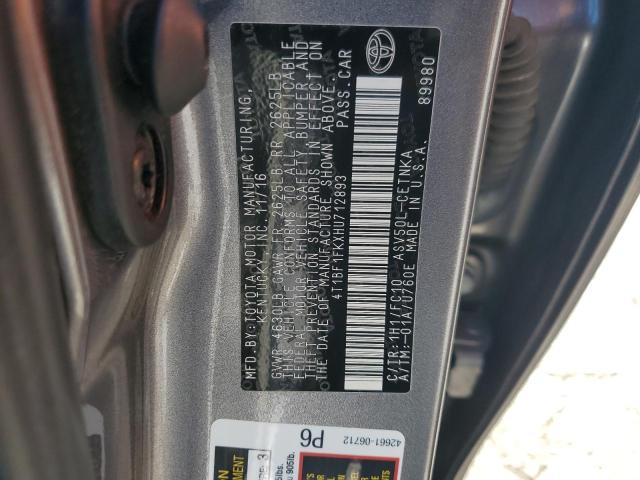 4T1BF1FKXHU712893 - 2017 TOYOTA CAMRY LE GRAY photo 13