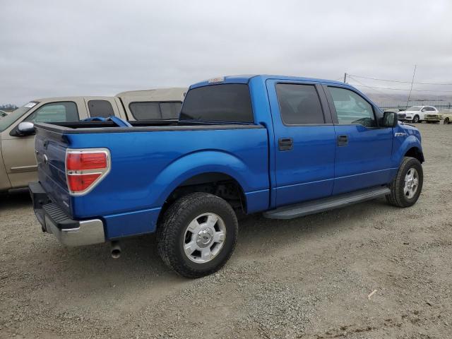 1FTFW1EF1CFB65648 - 2012 FORD F150 SUPERCREW BLUE photo 3