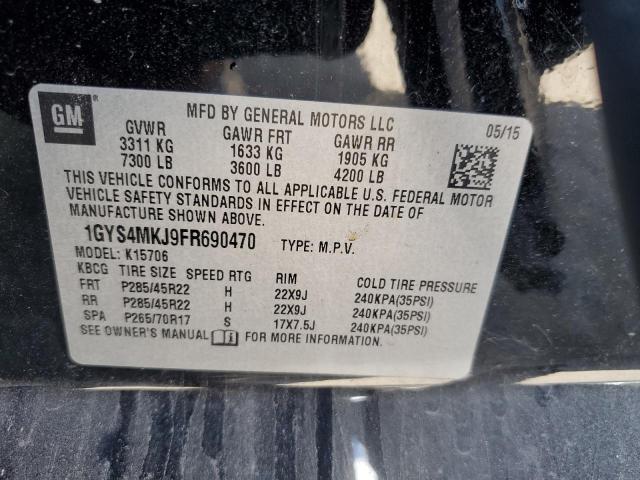 1GYS4MKJ9FR690470 - 2015 CADILLAC ESCALADE LUXURY BLACK photo 13