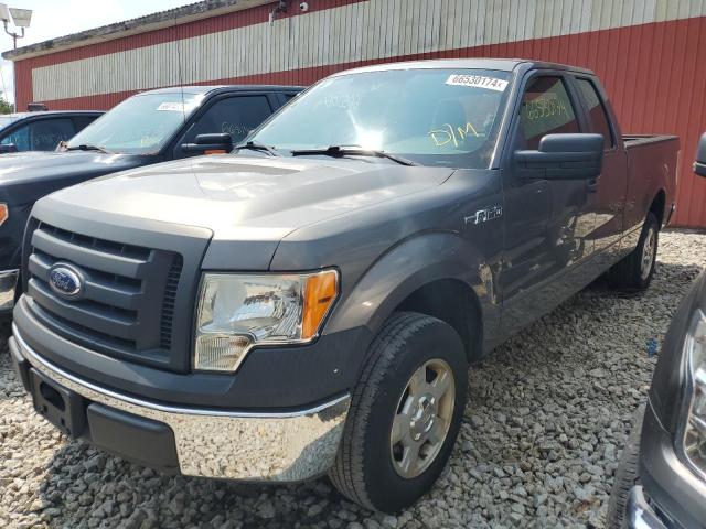 1FTEX1CM7CFA64317 - 2012 FORD F150 SUPER CAB GRAY photo 1