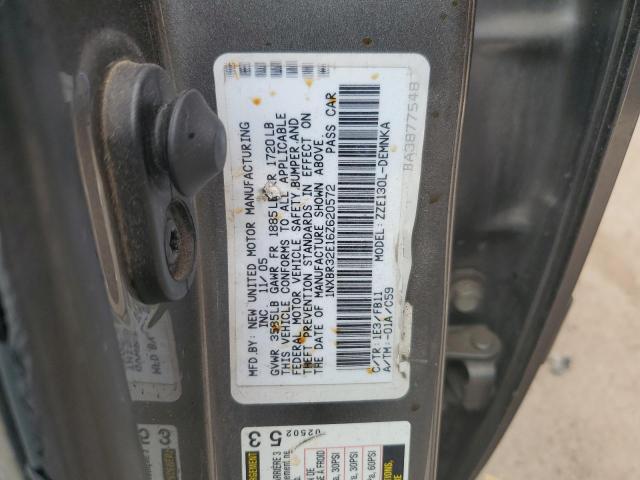 1NXBR32E16Z620572 - 2006 TOYOTA COROLLA CE Gris foto 13