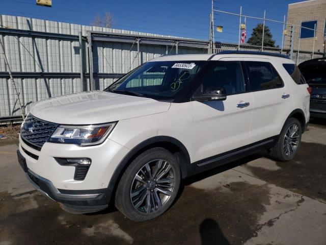 1FM5K8HT9JGB17786 - 2018 FORD EXPLORER PLATINUM WHITE photo 1