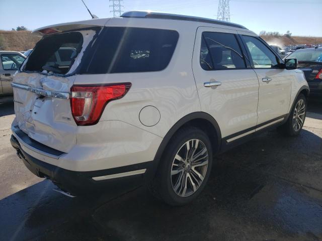 1FM5K8HT9JGB17786 - 2018 FORD EXPLORER PLATINUM WHITE photo 3