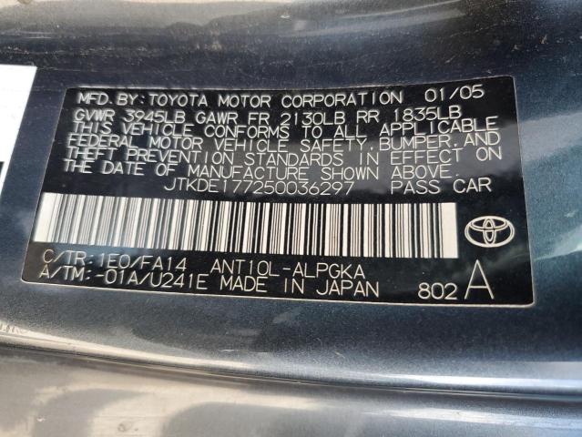 JTKDE177250036297 - 2005 TOYOTA SCION TC 石墨色 照片 12