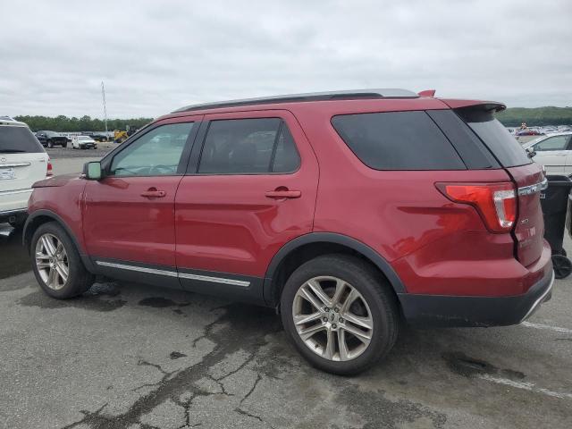 1FM5K8D83HGA73005 - 2017 FORD EXPLORER XLT RED photo 2