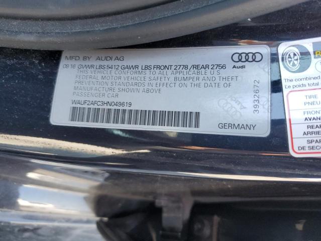 WAUF2AFC3HN049619 - 2017 AUDI A6 PREMIUM PLUS BLUE photo 12