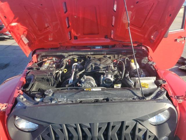 1C4BJWEG2FL511991 - 2015 JEEP WRANGLER U SAHARA RED photo 11