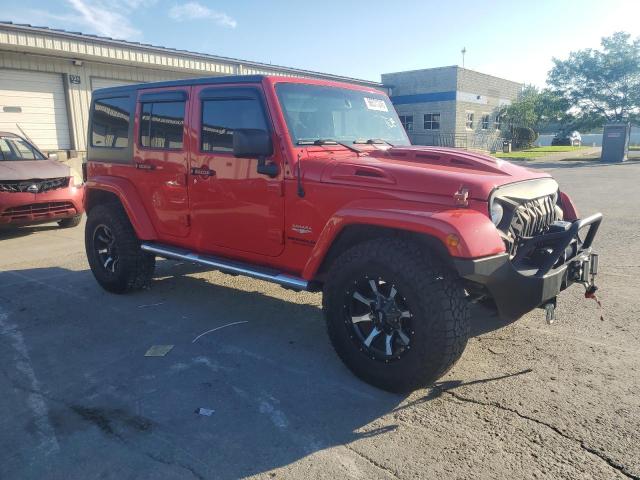 1C4BJWEG2FL511991 - 2015 JEEP WRANGLER U SAHARA RED photo 4