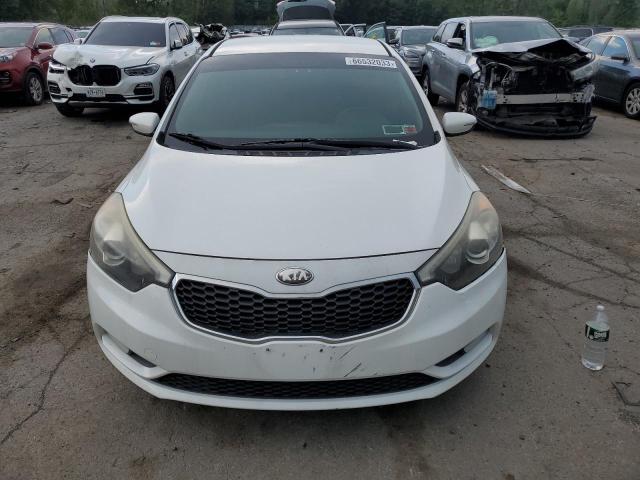 KNAFX4A87E5052038 - 2014 KIA FORTE EX WHITE photo 5