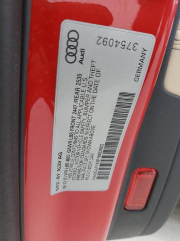 WAUEAAF43RN002602 - 2024 AUDI A4 PREMIUM PLUS 45 RED photo 12