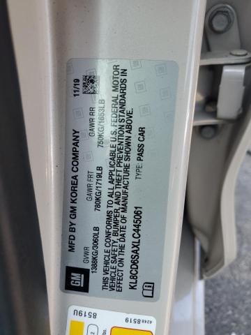 KL8CD6SAXLC445061 - 2020 CHEVROLET SPARK 1LT SILVER photo 12