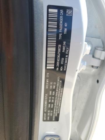 ZARFAECN3J7599728 - 2018 ALFA ROMEO GIULIA TI Білий фото 12