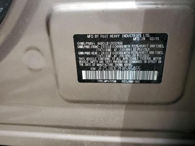 JF2SJADC2FH585465 - 2015 SUBARU FORESTER 2.5I PREMIUM TAN photo 13