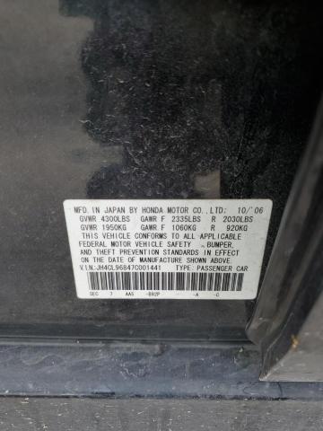 JH4CL96847C001441 - 2007 ACURA TSX BLACK photo 12