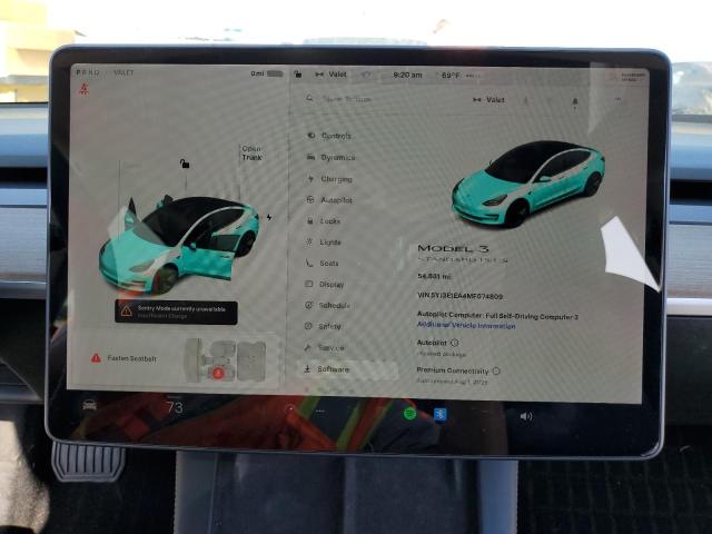 5YJ3E1EA4MF074809 - 2021 TESLA MODEL 3 白色 照片 9