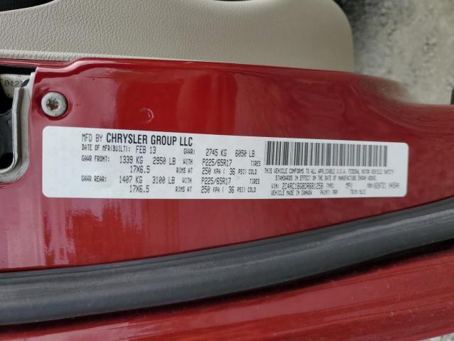 2C4RC1BG8DR681258 - 2013 CHRYSLER TOWN & COU TOURING Bordo foto 13