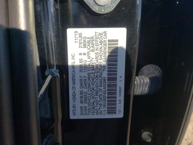 19UUB2F43LA002861 - 2020 ACURA TLX TECHNOLOGY 黑色 照片 13