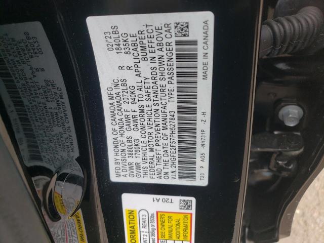 2HGFE2F57PH527843 - 2023 HONDA CIVIC SPORT 黑色 照片 12