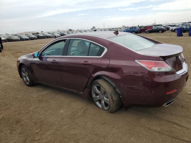 19UUA9F53DA002431 - 2013 ACURA TL TECH MAROON photo 2