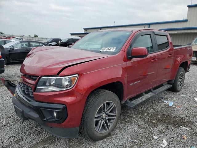 1GCGTBEN2M1154831 - 2021 CHEVROLET COLORADO BURGUNDY photo 1