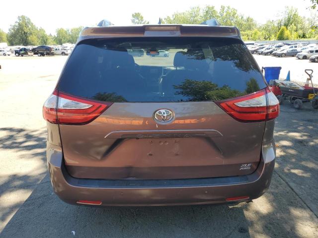 5TDDZ3DC3JS202102 - 2018 TOYOTA SIENNA XLE ყავისფერი ფოტო 6