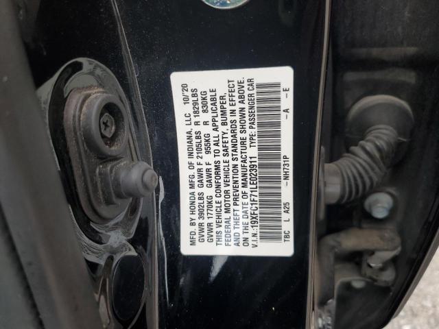 19XFC1F71LE023911 - 2020 HONDA CIVIC EXL Schwarz Foto 13