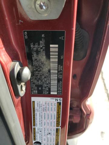 JTEBT14R468034723 - 2006 TOYOTA 4RUNNER SR5 RED photo 12