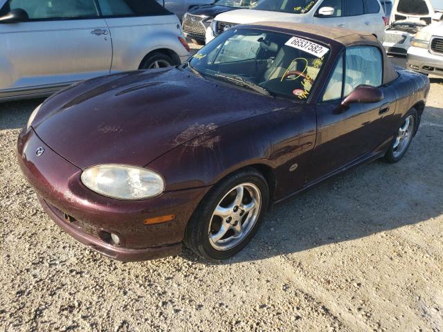 JM1NB353XY0146518 - 2000 MAZDA MX-5 MIATA BASE BURGUNDY photo 2