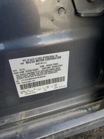 1YVHZ8BH6A5M40636 - 2010 MAZDA 6 I Сұр фото 12