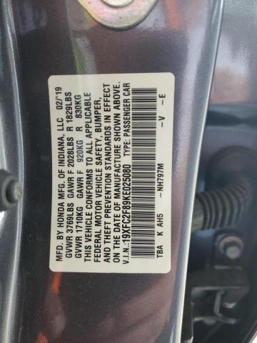 19XFC2F89KE025080 - 2019 HONDA CIVIC SPORT 黑色 照片 13