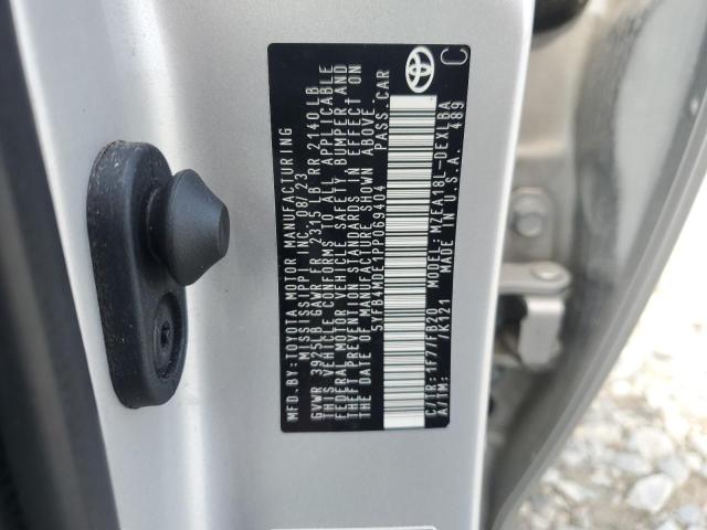 5YFB4MDE1PP069404 - 2023 TOYOTA COROLLA LE SILVER photo 13