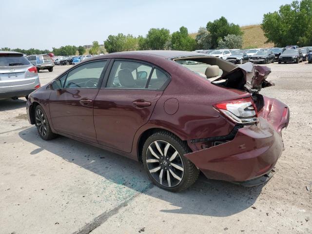19XFB2F92FE042725 - 2015 HONDA CIVIC EXL BURGUNDY photo 2