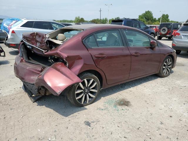 19XFB2F92FE042725 - 2015 HONDA CIVIC EXL BURGUNDY photo 3