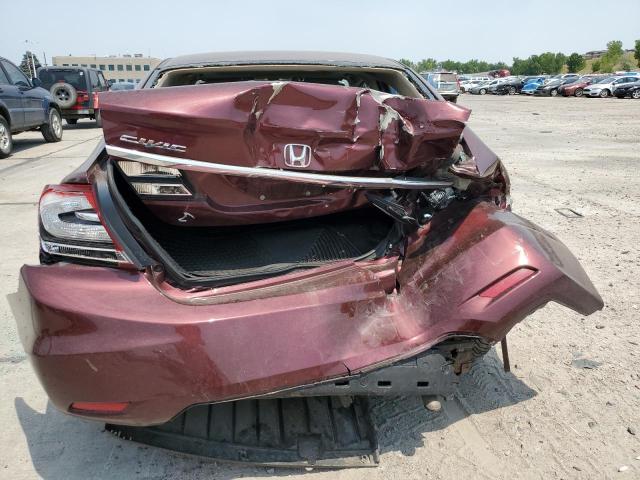 19XFB2F92FE042725 - 2015 HONDA CIVIC EXL BURGUNDY photo 6