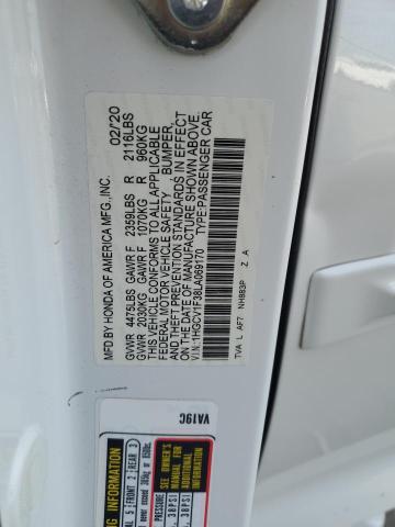 1HGCV1F38LA069170 - 2020 HONDA ACCORD SPORT WHITE photo 12