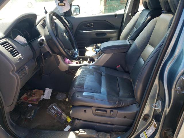 5FNYF28647B040972 - 2007 HONDA PILOT EXL BLUE photo 7