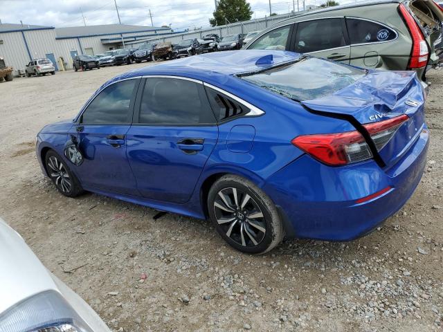 2HGFE1F79NH304728 - 2022 HONDA CIVIC EX BLUE photo 2