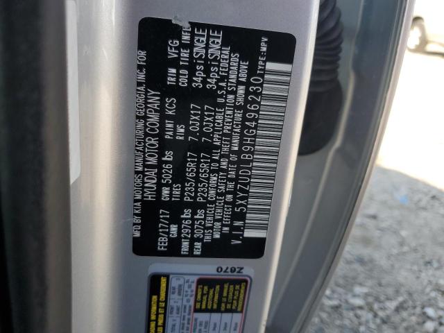 5XYZUDLB9HG496230 - 2017 HYUNDAI SANTA FE SPORT SILVER photo 14