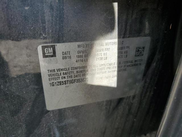 1G1ZE5ST9GF353625 - 2016 CHEVROLET MALIBU LT GRAY photo 12